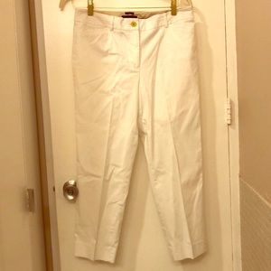 Talbots “the perfect crop” white pants size 8